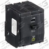 SQUARE D Miniature Circuit Breaker: 20 A, 120/240V AC, Three Phase, 10kA at 120/240V AC, 3 Poles (MPN QO320). Key specifications — Phase: Three; Amps: 20 A; AC Voltage Rating: 120/240V AC; Max. AIR Rating: 10kA at 120/240V AC; For Use With: QO Load Centers and NQ Panelboards; Brand: SQUARE D.