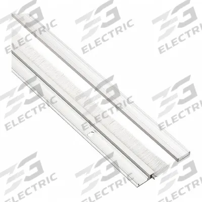 PEMKO Door Weatherstripping: Brush Insert, Aluminum, 36 in Lg, 1/4 in Wd - Door Sweeps