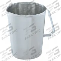 VOLLRATH Graduated Measure: Dry/Liquid, 0.5 L Capacity, Stainless Steel, Gray, 4 9/16 in Dia (MPN 95320). Key specifications — Dry/Liquid: Dry; Material: Stainless Steel; Color: Gray; Brand: VOLLRATH; NSF Certified: Yes; Graduation Subdivisions: 1 cubic cm.