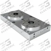 VEKTEK Fixture Plates: Rectangular, Steel, 150 mm W x 300 mm L x 45 mm H, 28.6 lb Wt, 571020. Key specifications — attr1036219: Subplate; attr1036220: VEKTEK; attr1091714: G 1/8" Unclamp Port.
