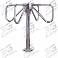 TURNSTILE 4-Arm Turnstile: 1-Way, Waist High Gate, Mechanical, 40 in Overall Ht, 36 in x 36 in (MPN 1002-M). Key specifications — Brand: TURNSTILE; Material: Steel; Finish: Mirror Chrome; Turnstile Rotation: Clockwise; Operation: Mechanical.