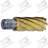 SLUGGER BY FEIN Annular Cutter: 2 3/8 in Cutter Dia, 2 in Max Cutting Dp, TiN, High Speed Steel (MPN 63134603103). Key specifications — attr253884: No; attr253885: TiN; attr253886: High Speed Steel; attr253887: Weldon Flat; attr253888: Fractional Inch; attr277149: SLUGGER BY FEIN.