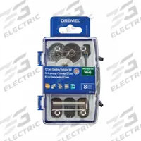 DREMEL Rotary Tool Accessory Kit: Rotary Accessory Kit, 8 Pieces, Case Included, 1/8 in Shank Dia (MPN EZ726-01). Key specifications — attr1097321: 511E 1 in 180 Grit Abrasive Buffs; attr1097325: Case Included; attr1097330: DREMEL.