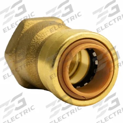 APPROVED VENDOR Push-Fit Adapter Fitting: Straight, 1/2 in OD x 1/2 in Pipe Size, Brass - Standard Brass Push-to-Connect Tube Fittings