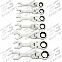 GEARWRENCH Combination Wrench Set: Alloy Steel, Full Polish Chrome, 7 Tools, Flex (MPN 86878). Key specifications — attr309581: Full Polish Chrome; attr309580: Alloy Steel; attr309571: No; attr309583: No; attr309587: Yes; attr324931: GEARWRENCH; attr309569: 3/8 in to 3/4 in.