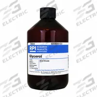RPI Glycerol, ACS Grade: 500 mL Volume, ACS, Liquid, Plastic (MPN G22025-0.5). Key specifications — Form: Liquid; Special Information: Used in casting gradient gels, as a protein stabilizer and storage buffer component.; Brand: RPI; Chemical Grade: ACS; Container Material: Plastic.