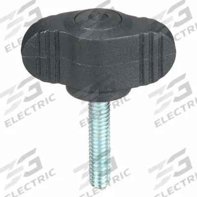 KIPP Hand Knob: Wing, Plastic w/ Steel Thread, #8-32 Thread, 20 mm Thread Lg - Wing Knobs with Threaded Stud