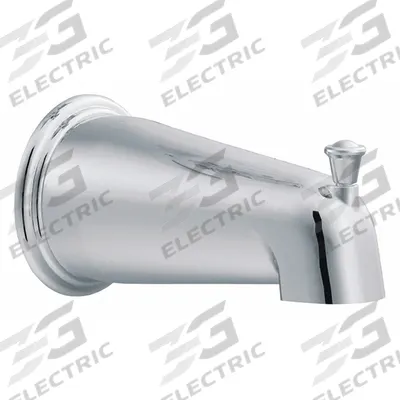 CFG Bathtub Spout with Pull Up Diverter: 1/2 in Connection Size, Slip-Fit Connection - Bathtub Spouts with Pull-Up Diverters