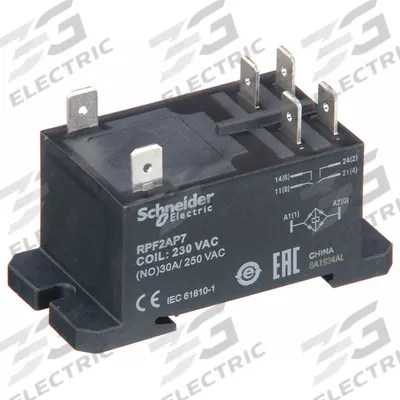 SCHNEIDER Enclosed Power Relay: DIN-Rail & Surface Mounted, 30 A Current Rating, 230V AC - Combination DIN-Rail & Surface-Mounted Relays
