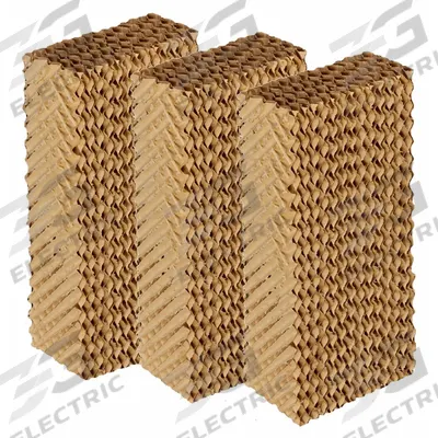 HESSAIRE Evaporative Cooler Media: Cellulose, 24 in x 12 in x 6 in, 24 in Ht, 12 in Wd - Agriculture & Horticulture Evaporative Cooling Media