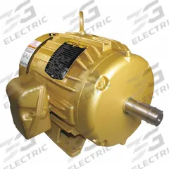 BALDOR General Purpose Motor: Rigid Base Mount, Totally Enclosed Fan Cooled, 5 hp, 208-230/460V AC (MPN EM3665T). Key specifications — Brand: BALDOR; Nameplate Voltage @ 60 Hz: 208-230/460V AC; Full Load Current @ 60 Hz: 13.2/6 A; Nameplate RPM @ 60 Hz: 1,750 RPM; Motor Enclosure: TEFC.