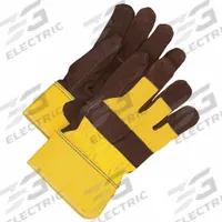 BDG Leather Gloves: Universal, Premium, Work Glove, Cowhide, Wing Thumb, Safety Cuff, Yellow, 1 PR (MPN 30-9-373-C). Key specifications — Brand: BDG.
