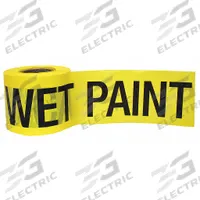 APPROVED VENDOR Barricade Tape: 300 ft Lg, 3 in Wd, Caution Wet Paint Legend, Polyethylene (MPN 16101). Key specifications — Tape Message: Caution Wet Paint; Message Color: Black; Brand: APPROVED VENDOR.