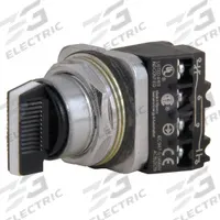 SIEMENS Selector Switch: 30 mm Panel Mounting Size, 3 Positions, Short Lever, 1NO/1NC, Metallic (MPN 52SA2CABA1). Key specifications — AC Contact Rating: 10 A @ 600 V; Action: Maintained/Maintained/Maintained; Cam: C; DC Contact Rating: 5 A @ 600 V; Hazardous Location Specification: Not Rated; Operator Head Material: Plastic; Operator Head Type: Short-Handled Knob; Operator Illumination: Non-Illuminated.