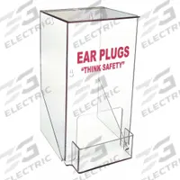 APPROVED VENDOR Ear Plug Dispenser: Empty Dispenser, 100 Pairs, Table Top/Wall Dispenser Mounting (MPN 4GMR9). Key specifications — Material: High Impact PETG; Capacity - Pairs of Earplugs: 100 Pairs; Dispenser Mounting Style - MERCH: Table Top and Wall; Lid Style: Hinged Lid; Brand: APPROVED VENDOR.
