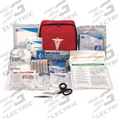 FIRST AID ONLY First Aid Kit and Housing: Gen Purpose, 1 People Served, 109 Components, Fabric (MPN 3300). Key specifications — Adhesive Bandages Included: No Adhesive Bandages; Application: General Purpose; Brand: FIRST AID ONLY; Housing Color: Red; Housing Material: Fabric; Includes Oral or Inhalant Medication: No Medication Included; Mountable: Portable; Oral and Inhalant Medicinals Included: No Oral/Inhalant Medicinals.