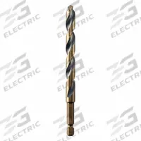 DEWALT Hex Shank Drill Bit: 23/64", 135° Split Point, Black & Gold HSS, Impact Rated (MPN DWA5023). Key specifications — attr1234973: Impact Rated; attr1234966: DEWALT; attr1234978: 0.3594.