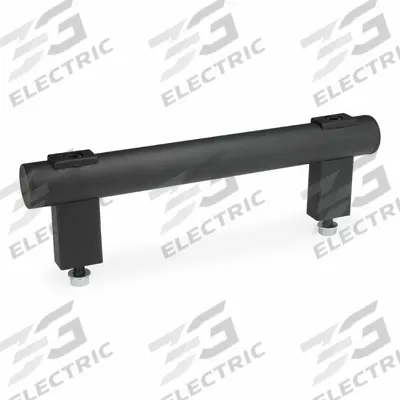 JW WINCO Pull Handle: Threaded Holes, Front-Mount, 9.84 in Mounting Hole Center to Center - Load-Rated Straight-Leg Tubular Pull Handles