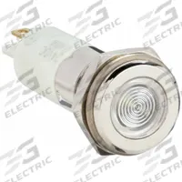 APPROVED VENDOR Flush Panel Light: 12 mm Panel Mounting Hole Dia, LED, White, Flush Head, H12 (MPN 24M136). Key specifications — Brand: APPROVED VENDOR; Electrical Connection: 0.11 Male Quick Disconnect.