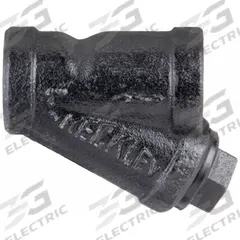 KECKLEY Y Strainer: 1/2 in, NPT, Mesh, 0.034 in Screen Size, Cast Iron, Graphite, 3 1/4 in Ht (MPN 1/23THY-CIM20M34-FTI-B7). Key specifications — Brand: KECKLEY; Seal Material: Graphite; Manufacturer Part Number: 1/23THY-CIM20M34-FTI-B7; Screen Material: 304 Stainless Steel.