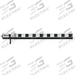 TRIPP LITE Outlet Strip: 8 Outlets, 15 ft Cord Lg, 15 A Current, UL 1363, Gray, 5-15P, 1 1/2 in Wd (MPN PS2408). Key specifications — Brand: TRIPP LITE; Mounting Style: Clip.