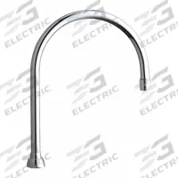 CHICAGO FAUCETS Spout: Spout, Gooseneck, Swivel Spout, Brass, Polished Chrome, 1.5 gpm Flow Rate (MPN GN8AE35JKABCP). Key specifications — Includes: Mounting Hardware; Product Type: Spout; Spout Style: Swivel; Body Material: Brass; Color/Finish: Polished Chrome; Brand: CHICAGO FAUCETS.