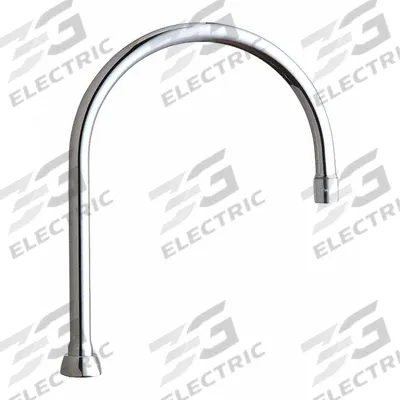 CHICAGO FAUCETS Spout: Spout, Gooseneck, Swivel Spout, Brass, Polished Chrome - Gooseneck Faucet Spouts