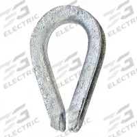 CROSBY Wire Rope Thimble: 1/8 in Compatible Rope Dia, Galvanized Steel/Stainless Steel, Steel (MPN 1037256). Key specifications — Material: Steel; Brand: CROSBY; Finish: Galvanized.