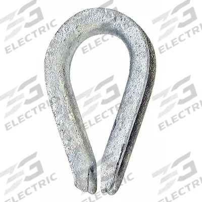 CROSBY Wire Rope Thimble: 1/8 in Compatible Rope Dia, Galvanized Steel/Stainless Steel - Thimbles