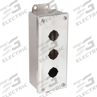 EATON Push Button Enclosure: 30mm, 3 Holes, 304 Stainless Steel - Enclosures for 30mm Operators