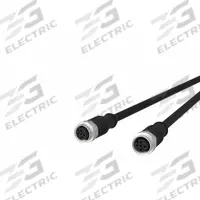 Sensor Cable: M12 Male Straight X M12 Male Straight, 4 Pins, Black, PUR, 1 m Cable Lg (MPN 142MCA22010). Key specifications — Cable Jacket Color: Black; End 1 Gender: Male; End 1 Mounting Orientation: Straight; End 2 Gender: Male; End 2 Mounting Orientation: Straight; End 2 Connection Type: M12; IP Rating: IP6X; Brand: METZ CONNECT.