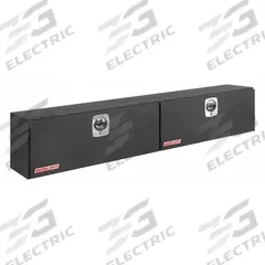WEATHER GUARD Topside Truck Box: Topside Truck Box, Double Drop-Down Doors Lid, D-Handle, Aluminum (MPN 391-52-02). Key specifications — Brand: WEATHER GUARD; Color: Matte Black; Lock Type: Keyed.