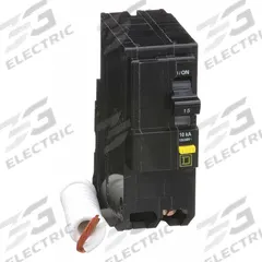 SQUARE D Miniature Circuit Breaker: 15 A, 120/240V AC, Single Phase, 10kA at 120/240V AC, 2 Poles (MPN QO215GFI). Key specifications — Phase: Single; Amps: 15 A; AC Voltage Rating: 120/240V AC; Max. AIR Rating: 10kA at 120/240V AC; For Use With: QO Load Centers and NQ Panelboards; Brand: SQUARE D.