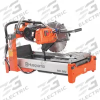 HUSQVARNA Masonry Saw: 14 in Blade Dia., Wet, 5 in Max. Cutting Dp, 0.5 V AC Volt, 14 A Current (MPN 967285202). Key specifications — attr1170278: HUSQVARNA; attr1170279: Wet; attr1170296: Stand Not Included.