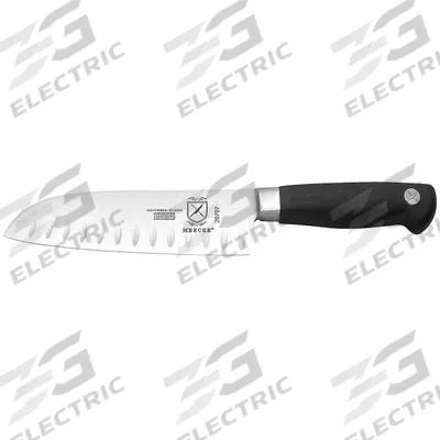 MERCER CUTLERY Santoku Knife: Granton Edge/Taper Ground Edge, 7 in Overall Lg, Steel Blade - Santoku Knives