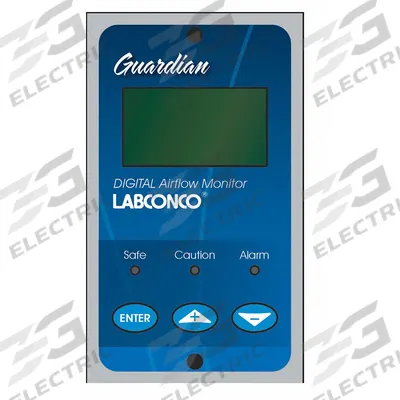 LABCONCO Airflow Monitor: 12 in Overall Lg, 12 in Overall Wd, Plastic - Fume Hood Airflow Monitors