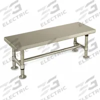 ESD Gowning Bench: 16 in Overall Wd, 18 in Overall Ht, 36 in Overall Lg, Silver, Stainless Steel (MPN GB1636S). Key specifications — Brand: METRO.