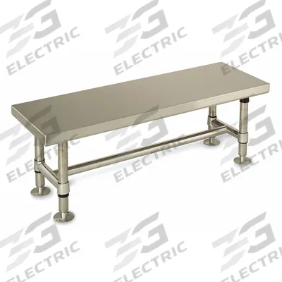 METRO Gowning Bench: 16 in Overall Wd, 18 in Overall Ht, 36 in Overall Lg, Silver - Fixed-Height Stainless Steel Surfaced Lab Tables