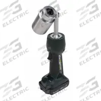 GREENLEE Knockout Tool Kit: 18V DC, 4 in Punching Capacity (Steel), For 10 ga Max. Steel Thick (MPN LS50L11A). Key specifications — attr1256897: 2.0 Ah; attr1303978: 1 Battery, 1 Charger.