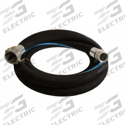 CONTINENTAL Suction and Discharge Hose: 1 1/4 in Hose Inside Dia., 150 psi, Black - EPDM Water Suction & Discharge Hose Assemblies with EPDM Cover with Spiral-Plied Synthetic Fabric & Wire Helix Reinforcement