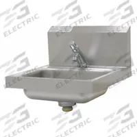 APPROVED VENDOR Hand Sink: 1 Stations, 5 in Bowl Dp, 14 in Bowl Lg, 10 in Bowl Wd, Faucet Included (MPN 7-PS-72). Key specifications — Includes Side Splash: Side Splash Not Included; Brand: APPROVED VENDOR.