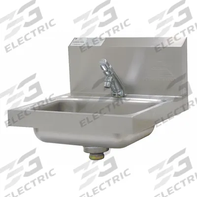 APPROVED VENDOR Hand Sink: 1 Stations, 5 in Bowl Dp, 14 in Bowl Lg, 10 in Bowl Wd - One-Station Wall-Mounted Hand Sinks with Faucets