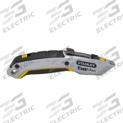 STANLEY Twin Blade Utility Knife: 7 in Overall Lg, Steel Hook Tip, Rubberized - Retracting Utility Knives