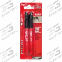 MILWAUKEE Ink Industrial Marker: Bullet, Black, Std Actuation Style, Point, 2 PK (MPN 48-22-3105). Key specifications — attr1270572: Plastic; attr1270597: Bullet; attr1270599: Less than 30 sec; attr1270608: MILWAUKEE.