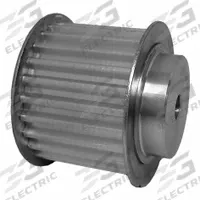 DAYTON Timing Pulley: Trapezoidal, Plain, For T5 Timing Belt Section, For 25 mm Belt Wd, 24 Teeth (MPN 36T5/24-2). Key specifications — Brand: DAYTON; Tooth Profile: Trapezoidal; Finish: Plain.