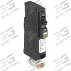 SQUARE D Miniature Circuit Breaker: 15 A, 120/240V AC, Single Phase, 10kA at 120/240V AC, 1 Poles (MPN QO115CAFI). Key specifications — Phase: Single; Amps: 15 A; AC Voltage Rating: 120/240V AC; Max. AIR Rating: 10kA at 120/240V AC; For Use With: QO Load Centers and NQ Panelboards; Brand: SQUARE D.