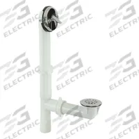 APPROVED VENDOR Shower Drain: Stainless Steel, Chrome, 1 1/2 in Overall Dia, Trip Lever, Slip (MPN 35213). Key specifications — Color: Silver; Includes: Polypropylene Tube; Connection Type: Slip; Material: Stainless Steel; Grate Material: Stainless Steel.