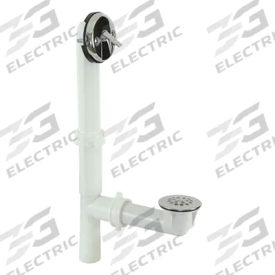 APPROVED VENDOR Shower Drain: Stainless Steel, Chrome, 1 1/2 in Overall Dia, Trip Lever - Bathtub Drain & Overflow Kits