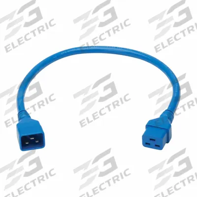 EATON TRIPP LITE Power Cord: 2 ft Lg, 3/12, Non-NEMA Plug, C20 Plug, Non-NEMA Receptacle - Electronic Equipment Power Cords