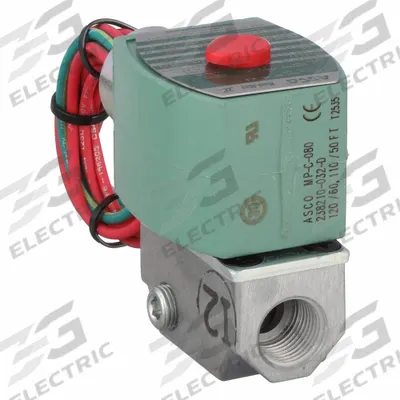REDHAT Solenoid Valve: 2-Way, Normally Closed, 3/8 in Pipe Size, 110V AC/120V AC - 2-Way/2-Position, Normally Closed Solenoid Valves